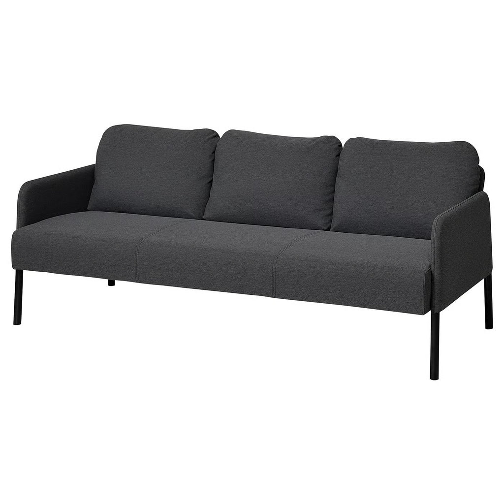 Dark Gray Straight Sofa  Nordic Style Living Room Sofa