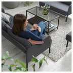 Dark Gray Straight Sofa  Nordic Style Living Room Sofa