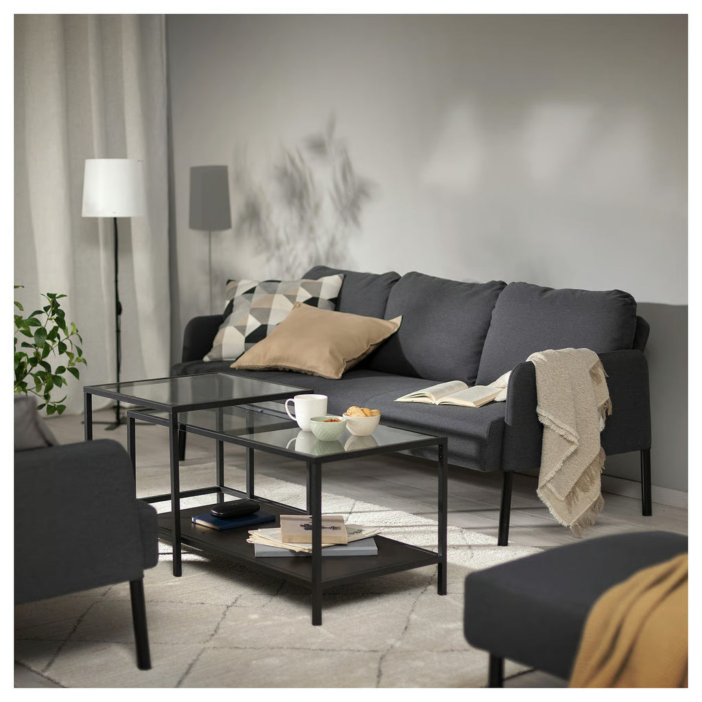 Dark Gray Straight Sofa  Nordic Style Living Room Sofa