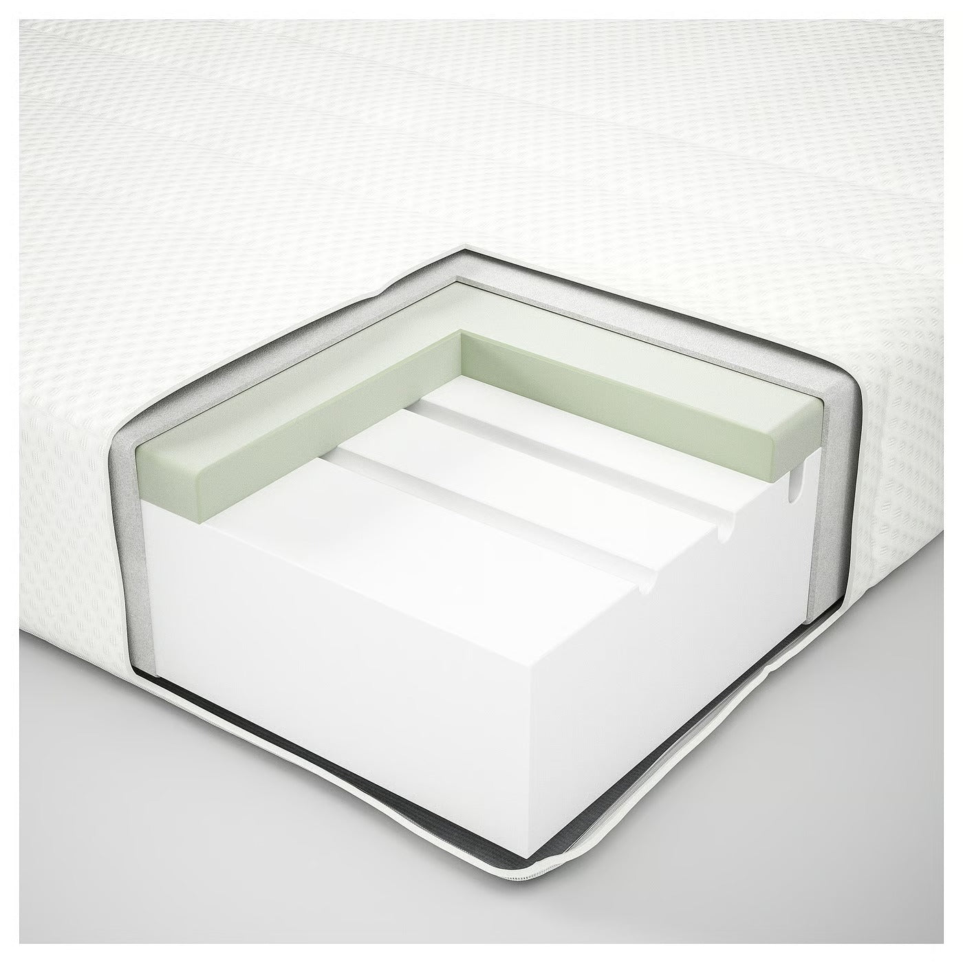 Minimalist White Knitted Fabric Mattress