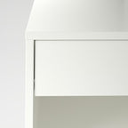 Minimalist White Side Cabinet with Single Drawer