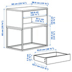 Minimalist White Side Cabinet with Single Drawer