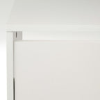 Minimalist White Two Compartment Shoe Cabinet