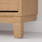 Oak Grain Effect Four Door Concealed Shoe Cabinet