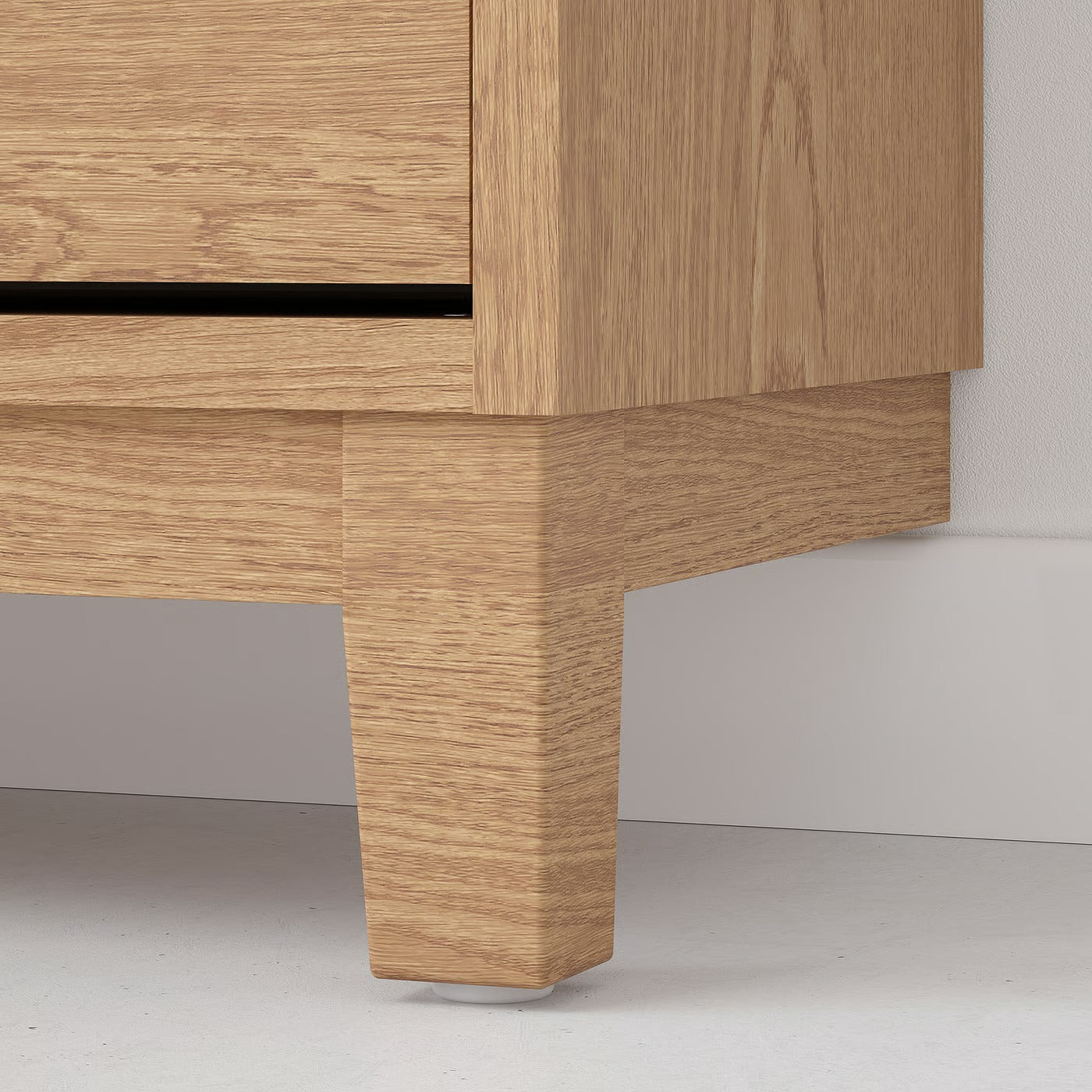 Oak Grain Effect Four Door Concealed Shoe Cabinet