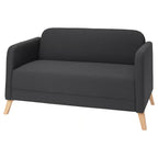 Nordic Style Dark Grey Fabric Two Seater Sofa