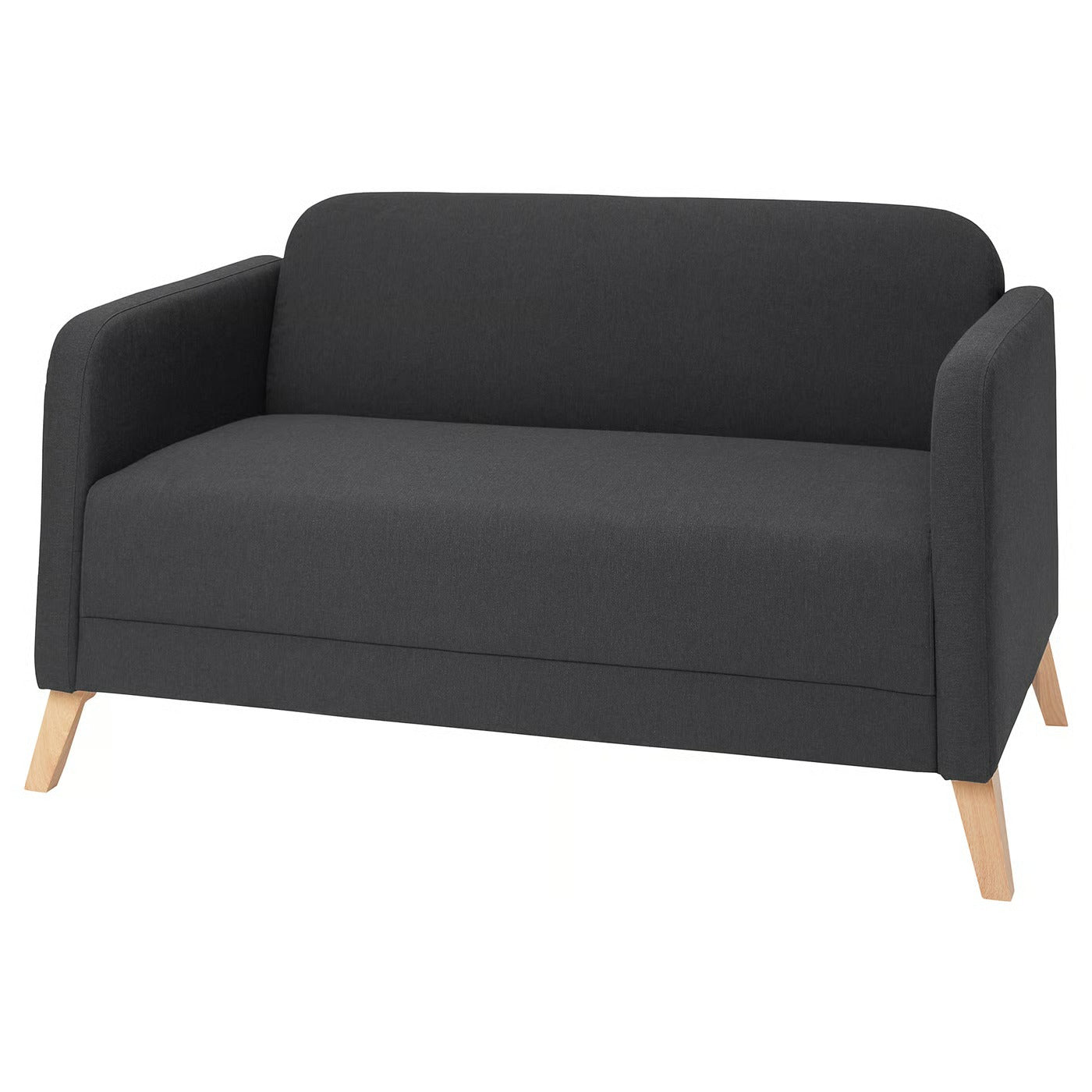 Nordic Style Dark Grey Fabric Two Seater Sofa