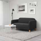 Nordic Style Dark Grey Fabric Two Seater Sofa