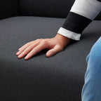 Nordic Style Dark Grey Fabric Two Seater Sofa