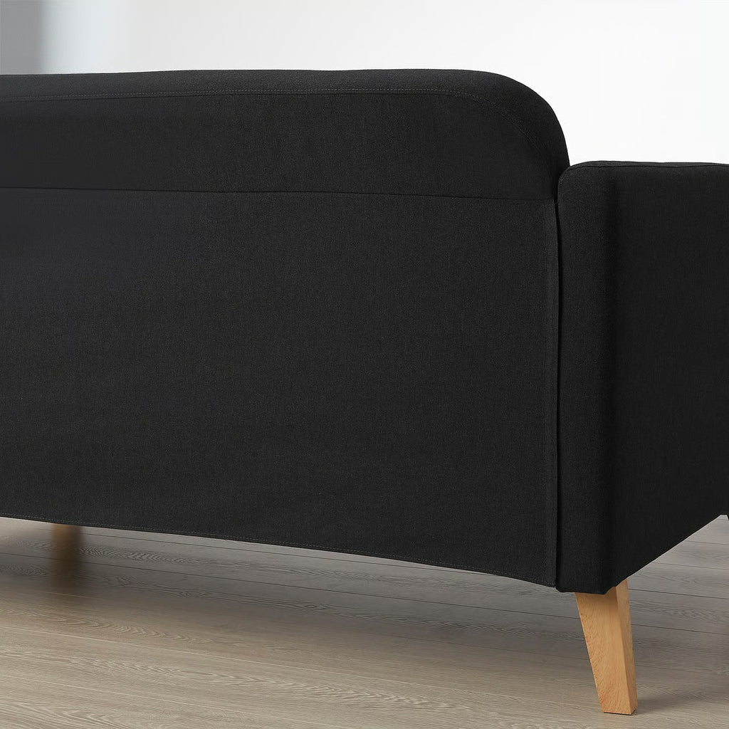 Nordic Style Dark Grey Fabric Two Seater Sofa