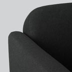 Nordic Style Dark Grey Fabric Two Seater Sofa