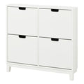 Nordic Style Ultra Slim White Shoe Cabinet
