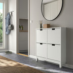 Nordic Style Ultra Slim White Shoe Cabinet