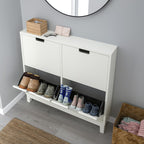 Nordic Style Ultra Slim White Shoe Cabinet