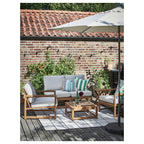 Outdoor Solid acacia wood Square Coffee Table