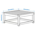 Outdoor Solid acacia wood Square Coffee Table