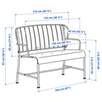 Rust Resistant Leisure Bench For Patios And Gardens